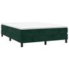 vidaXL Estructura Estructura de cama con somier terciopelo verde oscuro 140x200 cm