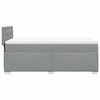 vidaXL Cama box spring con colchón tela gris claro 90x200 cm