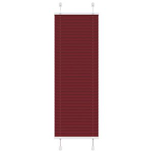 vidaXL Estor Plisado rojo burdeos 45x100 cm Tela Ancho 44,4 cm
