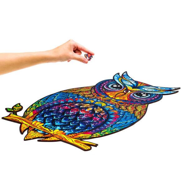 UNIDRAGON Rompecabezas Charming Owl 330 piezas madera tama&ntilde;o gigante