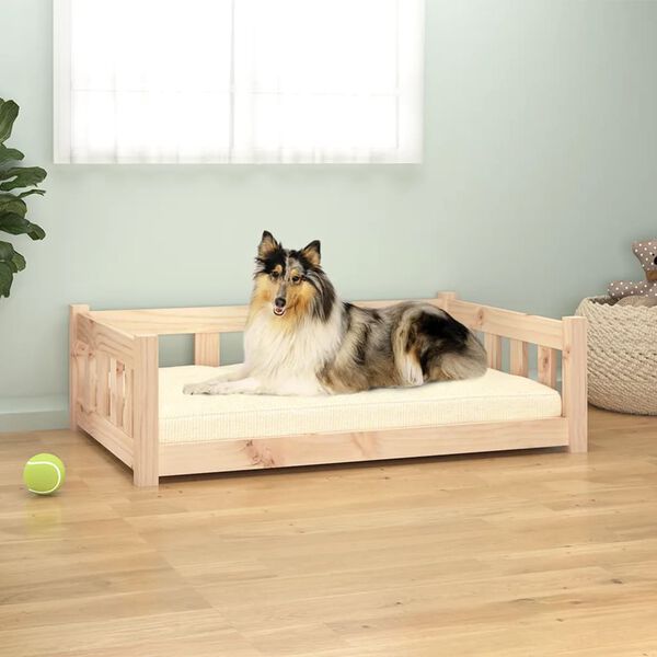vidaXL Cama para perros madera maciza de pino 95,5x65,5x28 cm