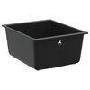 vidaXL Lavabo Negro 370 x 460 mm 80% Cuarzo y 20% Resina