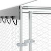 vidaXL Perrera exterior con toldo acero galvanizado plata 3x1,5x2,5 m