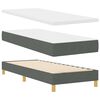 vidaXL Cama Box Spring LED con colch&oacute;n Gris oscuro 80 x 200 cm tela
