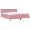 vidaXL Cama Box Spring LED con colch&oacute;n Rosa 180 x 200 cm Terciopelo