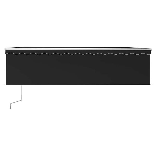 vidaXL Toldo retráctil manual con persiana gris antracita 5x3 m
