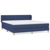 vidaXL Cama box spring con colch&oacute;n tela azul 160x200 cm