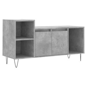 vidaXL Mueble para TV madera contrachapada gris hormig&oacute;n 100x35x55 cm