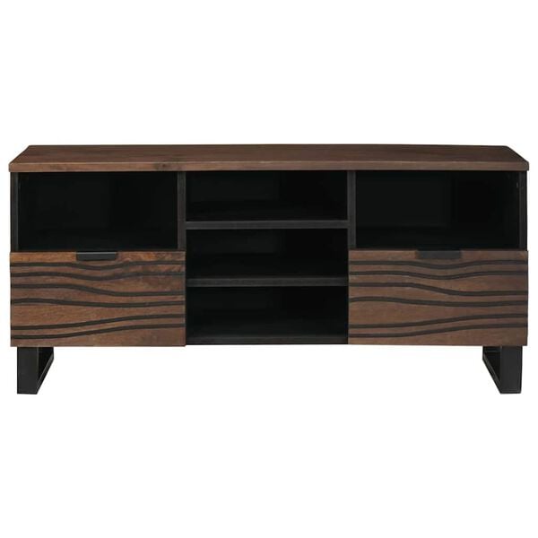 vidaXL Unidades de TV Nogal 100 x 33 x 46 cm Madera contrachapada