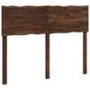 vidaXL Cabecero de borde natural ROSTOCK Marr&oacute;n Oscuro 135 cm