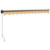 vidaXL Toldo retr&aacute;ctil aluminio y tela blanco y amarillo 3x2,5 m