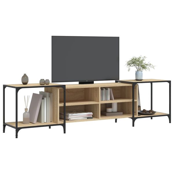 vidaXL Mueble de TV madera de ingenier&iacute;a roble Sonoma 203x37x50 cm