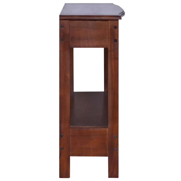 vidaXL Mesa consola cl&aacute;sica de madera maciza caoba marr&oacute;n 120x30x75cm