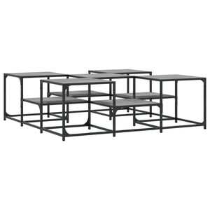 vidaXL Mesa de centro madera de ingenier&iacute;a gris Sonoma 121x121x40 cm