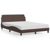 vidaXL Estructura de cama Dover cuero sint&eacute;tico marr&oacute;n 120x200cm
