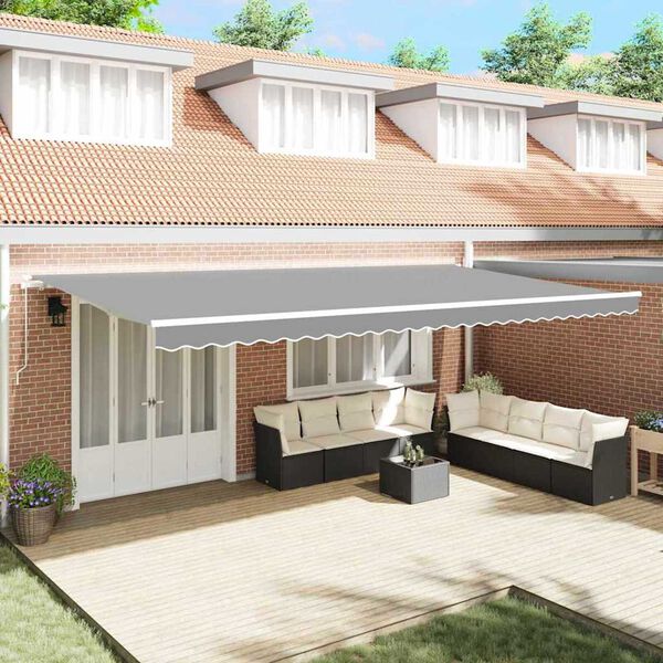 vidaXL Toldo Manual 6 x 3,5 m Metal