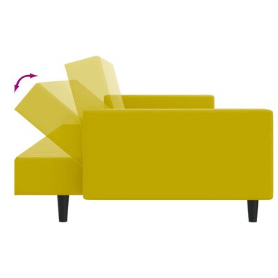 vidaXL Juego de sofás 2 piezas terciopelo amarillo
