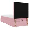 vidaXL Estructura cama otomana colchones terciopelo rosa 80x200cm