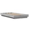 vidaXL Estructura cama con luces LED madera gris Sonoma 100x200 cm