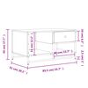 vidaXL Mesa de centro madera contrachapada roble ahumado 85,5x51x45 cm