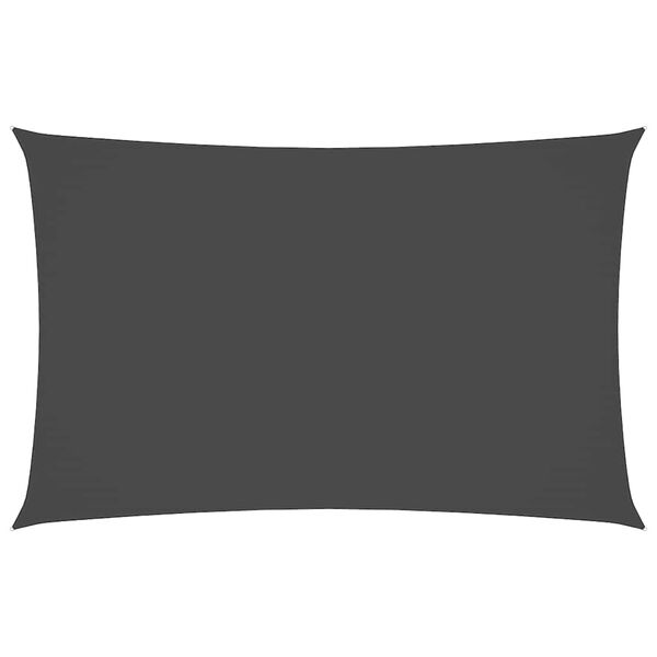 vidaXL Toldo de vela rectangular tela Oxford gris antracita 2x5 m