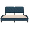 vidaXL Estructura de cama sin colch&oacute;n terciopelo azul 140x190 cm