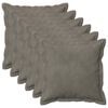 vidaXL Coj&iacute;n con almohada HOUTEN 6 uds. Gris Claro Terciopelo