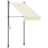 vidaXL Toldo retr&aacute;ctil de tela y acero crema 100x150 cm