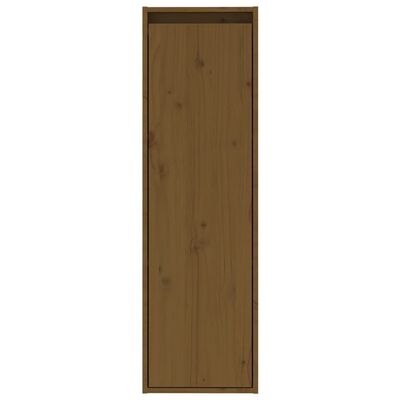 vidaXL Armarios de pared 2 uds madera de pino marrón miel 30x30x100 cm