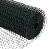 vidaXL Valla con Poste Verde 0,8 x 50 m Acero y PVC