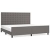 vidaXL Estructura de cama sin colchón cuero sintético gris 200x200 cm