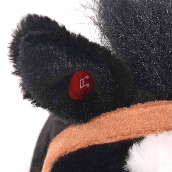 vidaXL Caballo de juguete de pie de peluche negro