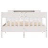 vidaXL Cama con estanter&iacute;a sin colch&oacute;n madera maciza blanca 150x200 cm