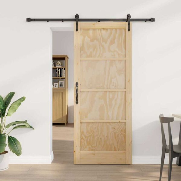 vidaXL Puerta Corredera ORKDAL Marr&oacute;n 83 x 202 cm