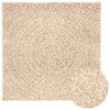 vidaXL Alfombra ZIZUR aspecto yute interior/exterior beige 120x120 cm
