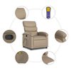 vidaXL Sill&oacute;n de masaje reclinable cuero sint&eacute;tico color capuchino
