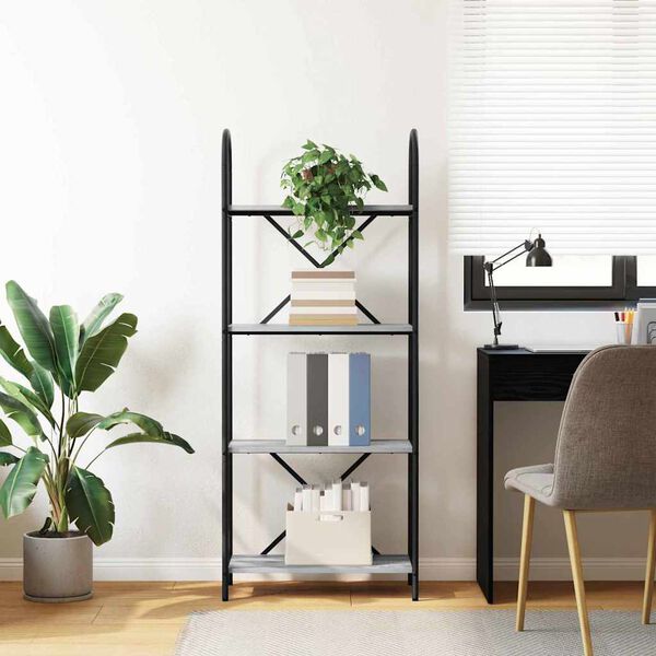 vidaXL Estante de libros Gris Sonoma 60 x 30 x 146 cm