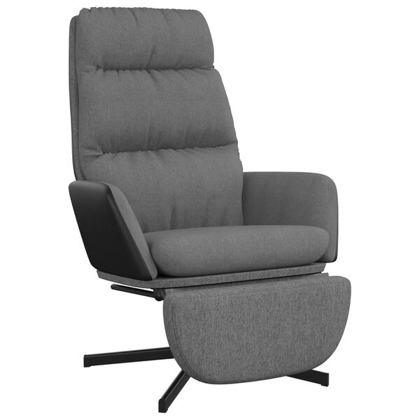 vidaXL Sill&oacute;n de relax con reposapi&eacute;s tela gris claro