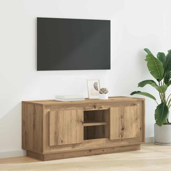 vidaXL Gabinete de TV Roble artesanal 102 x 35 x 45 cm