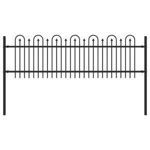 vidaXL Valla en Arco de P&uacute;as DRONTEN 200 x 110 cm Negro