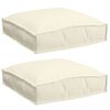 vidaXL Coj&iacute;n 2 pcs Crema 40 x 40 x 8 cm Tela Oxford