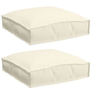 vidaXL Coj&iacute;n 2 pcs Crema 40 x 40 x 8 cm Tela Oxford