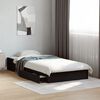 vidaXL Cama con cajones madera de ingeniería negra 75x190 cm