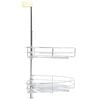 vidaXL Bandeja cocina alambre 2 niveles plata 180 grados 75x38x80 cm