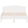 vidaXL Estructura de cama sin colch&oacute;n madera de pino blanco 135x190 cm