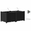 vidaXL Macetero de Jard&iacute;n 2 pcs Negro 80 x 40 x 37,5 cm Pl&aacute;stico