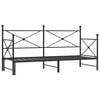 vidaXL Div&aacute;n con nido sin colch&oacute;n negro 80x200 cm acero