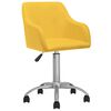 vidaXL Sillas de comedor giratorias 4 unidades tela amarillo
