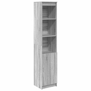 vidaXL Aparador gris Sonoma 37,5x35x180 cm Madera de ingenier&iacute;a