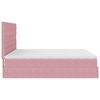 vidaXL Estructura de cama otomana colchones terciopelo rosa 160x200cm